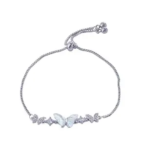 Bracelet Papillon Doré Blanc
