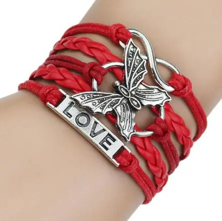 Bracelet Papillon en Cuir