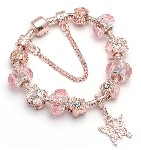 Bracelet Papillon perle artificielle