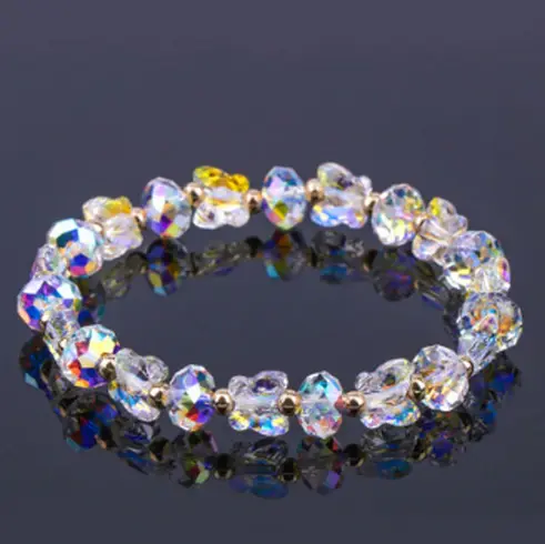 Bracelet Papillon perles artificielles de verre