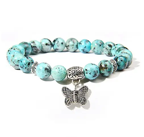 Bracelet Papillon pierres artificielles