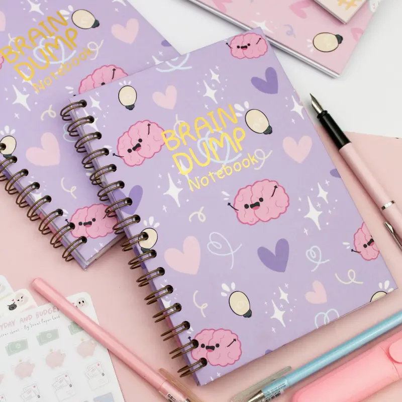 Brain Dump with tabs - Spiral notebook to gather all your thoughts