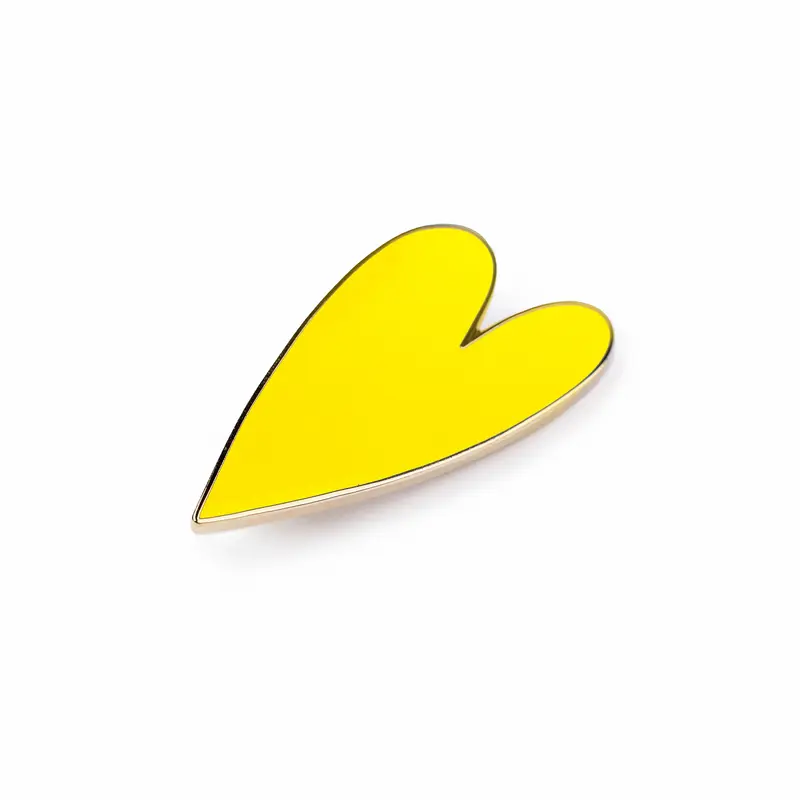 Broche Coeur Jaune