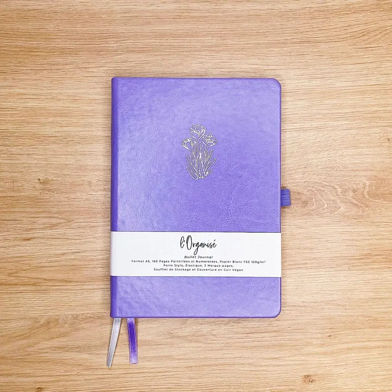 Bullet Journal l'Organisé "Crocus" - Carnet A5