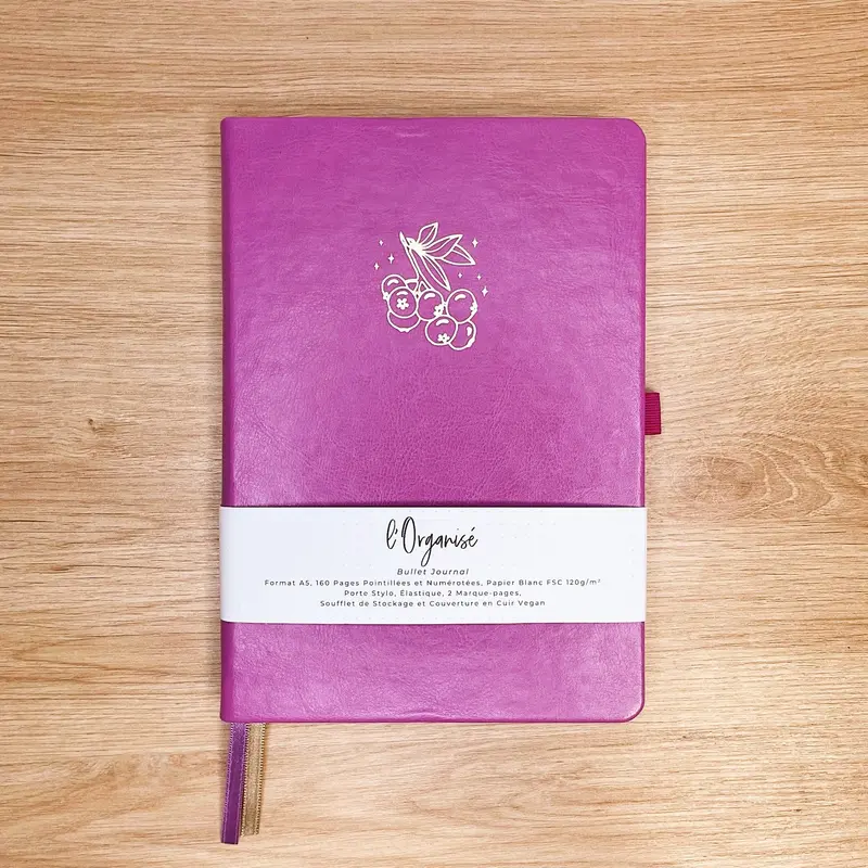 Bullet Journal l'Organisé "Myrtille"- Carnet A5