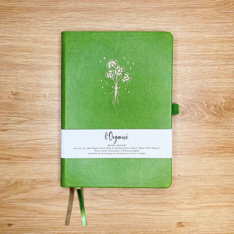 Bullet Journal l'Organisé "Trèfle"- Carnet A5