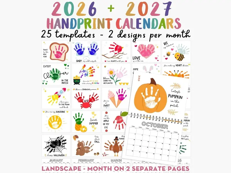 Bundle 2026 + 2027 Handprint Calendars