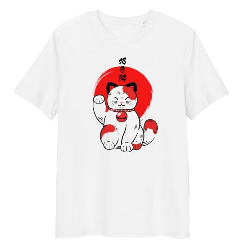 Camiseta Japonesa Gato Suerte