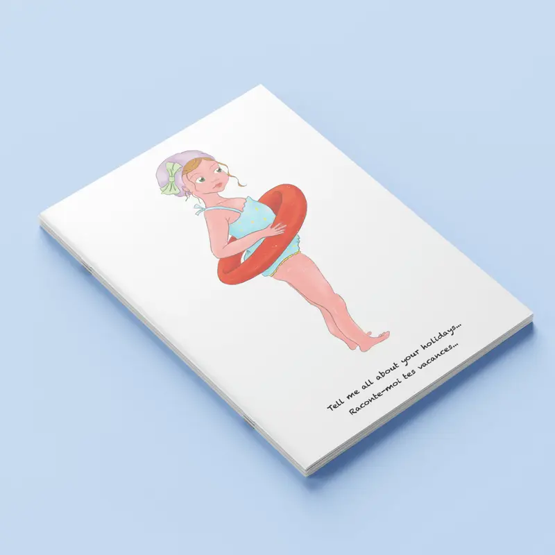 Carnet A5 "Girls" Erika - la baigneuse