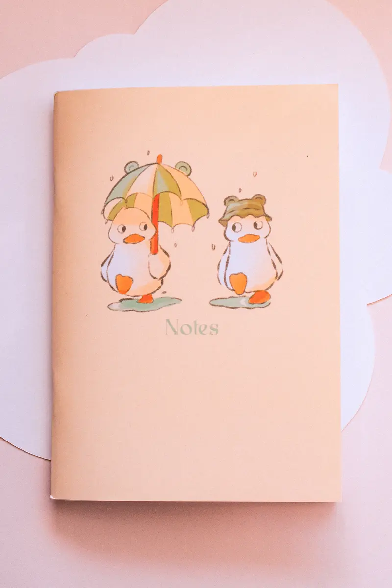 Carnet - Canard sous la pluie