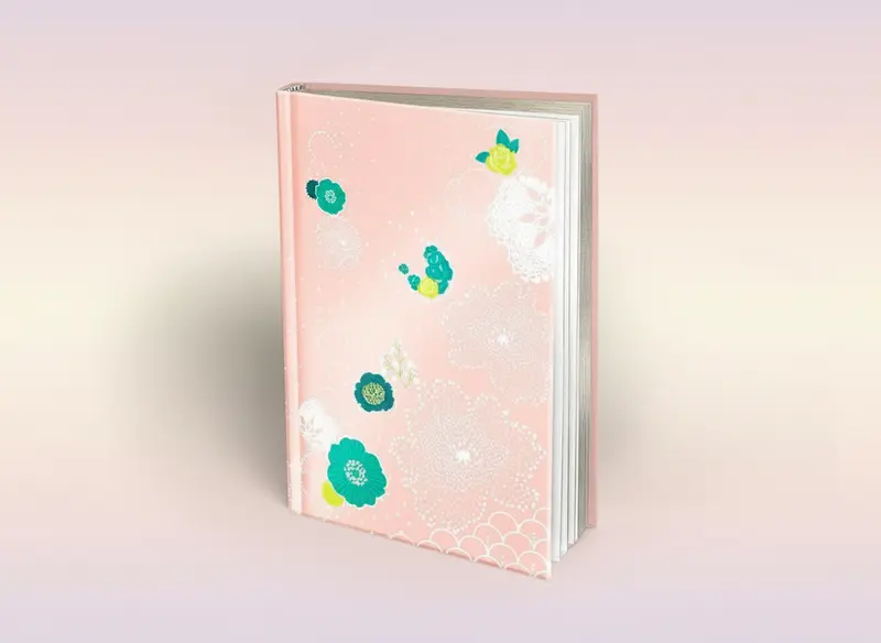 Carnet De luxe - Fleurs roses