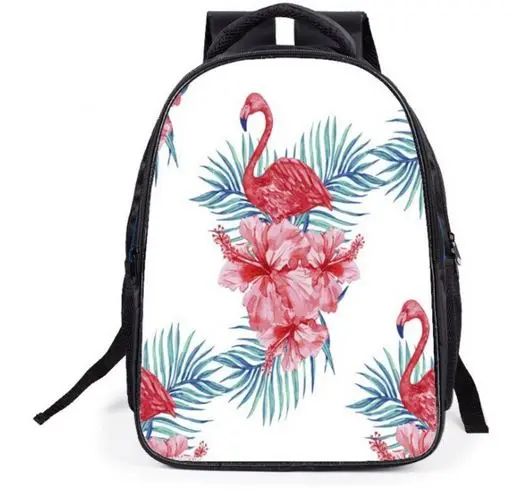 Cartable Flamant Rose Fleurs