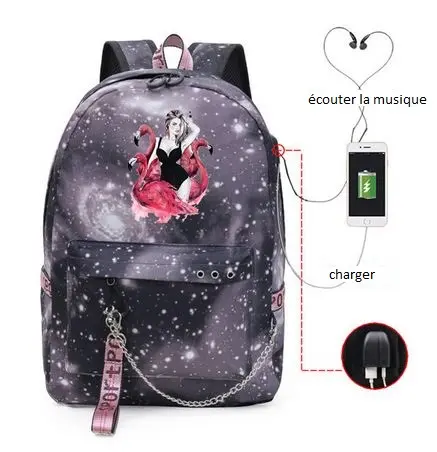 Cartable Flamant Rose Futur Galaxy