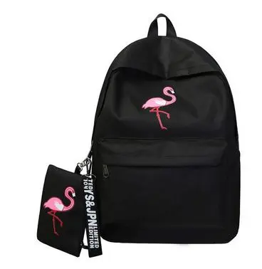 Cartable Flamant Rose Noir