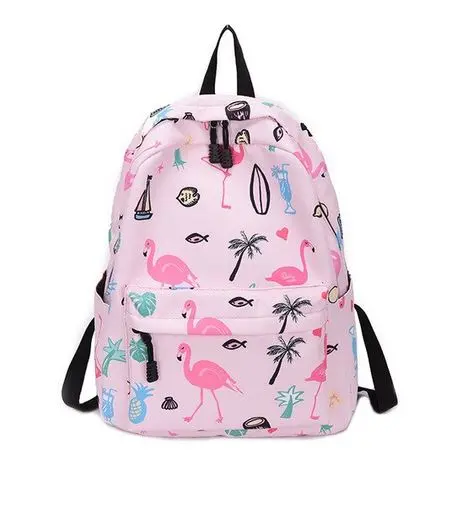 Cartable Flamant Rose Palmier