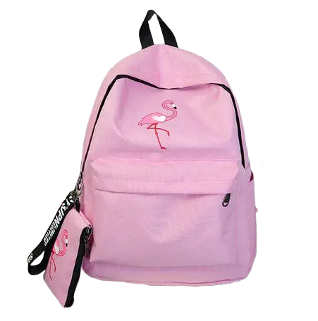 Cartable Flamant Rose Pastel