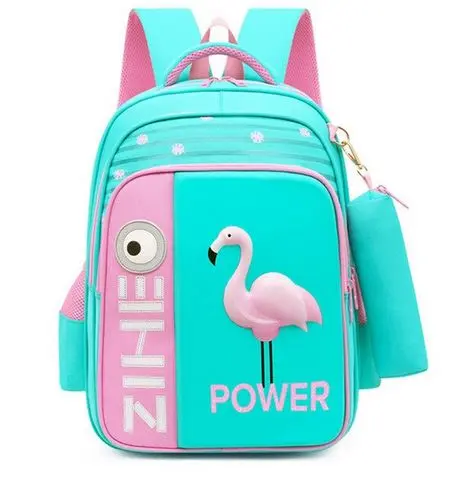 Cartable Flamant Rose Power Turquoise