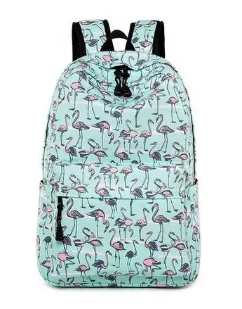 Cartable Flamants Roses Bleu