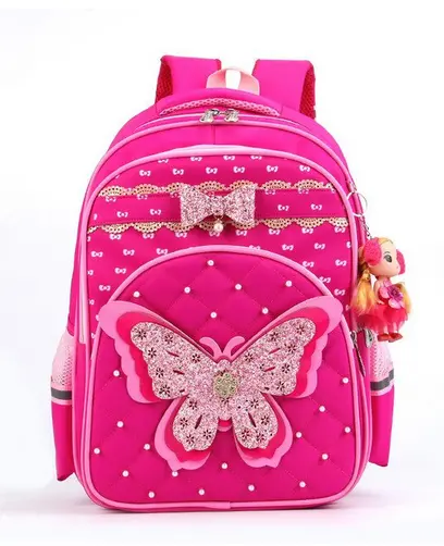 Cartable Papillon Rose