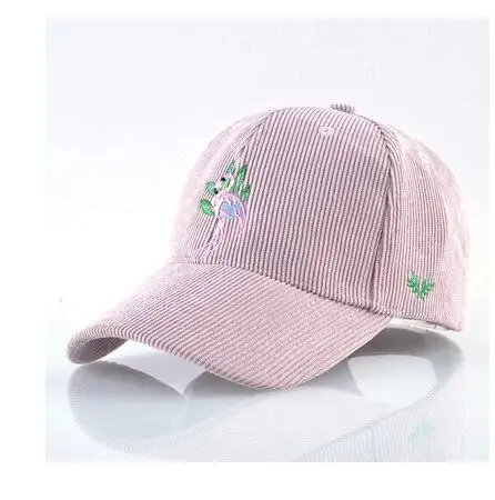 Casquette en Velours Rose Flamant Rose