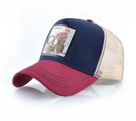 Casquette Flamant Rose Ananas Bi-Marine