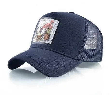 Casquette Flamant Rose Ananas Marine