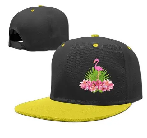 Casquette Flamant Rose Bi-Fleuri Jaune