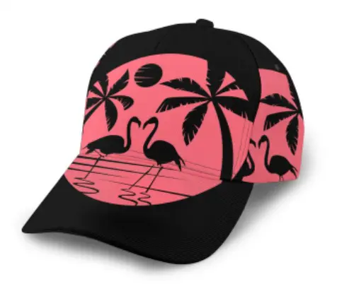 Casquette Flamant Rose Coucher de Soleil