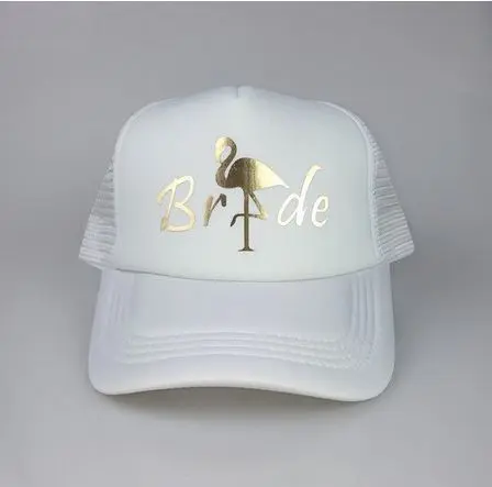 Casquette Flamant Rose Doré et Blanc