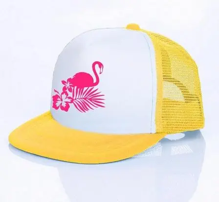 Casquette Flamant Rose Florida Jaune