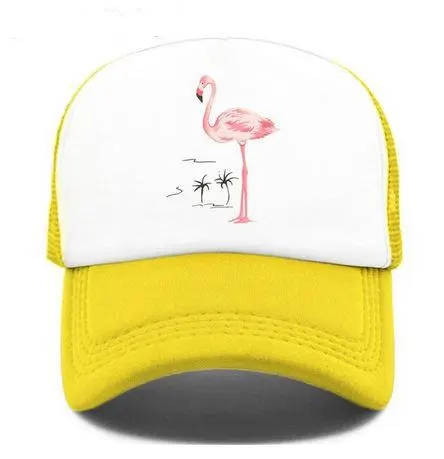 Casquette Flamant Rose HipHop Jaune