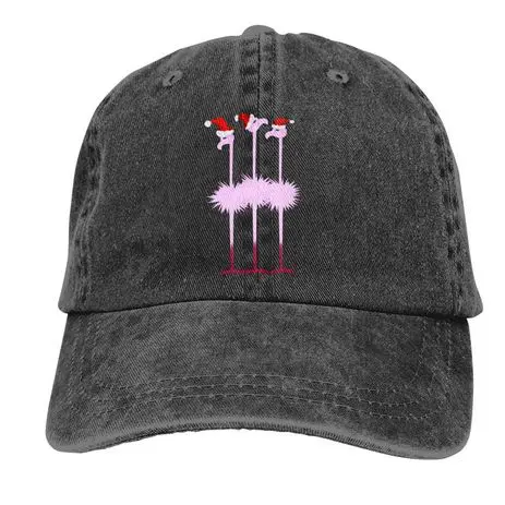 Casquette Flamant Rose Lutin de Noël Gris