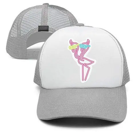 Casquette Flamant Rose Néon Gris