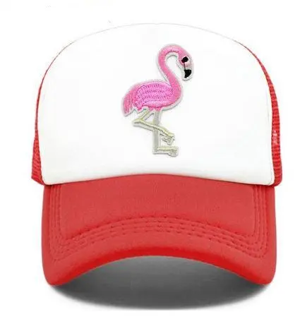 Casquette Rouge avec Flamant Rose