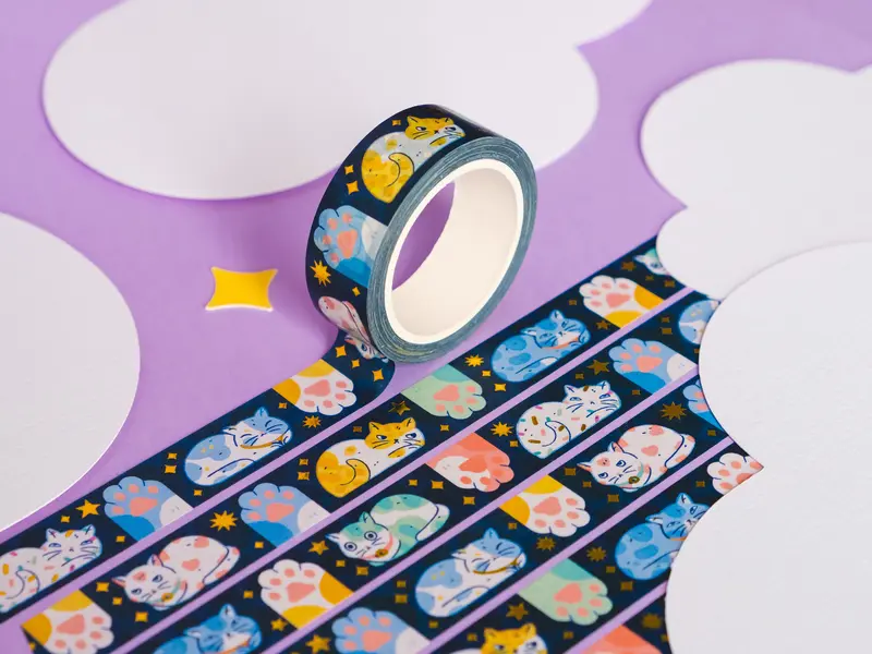 Cat Washi Tape...with gold!