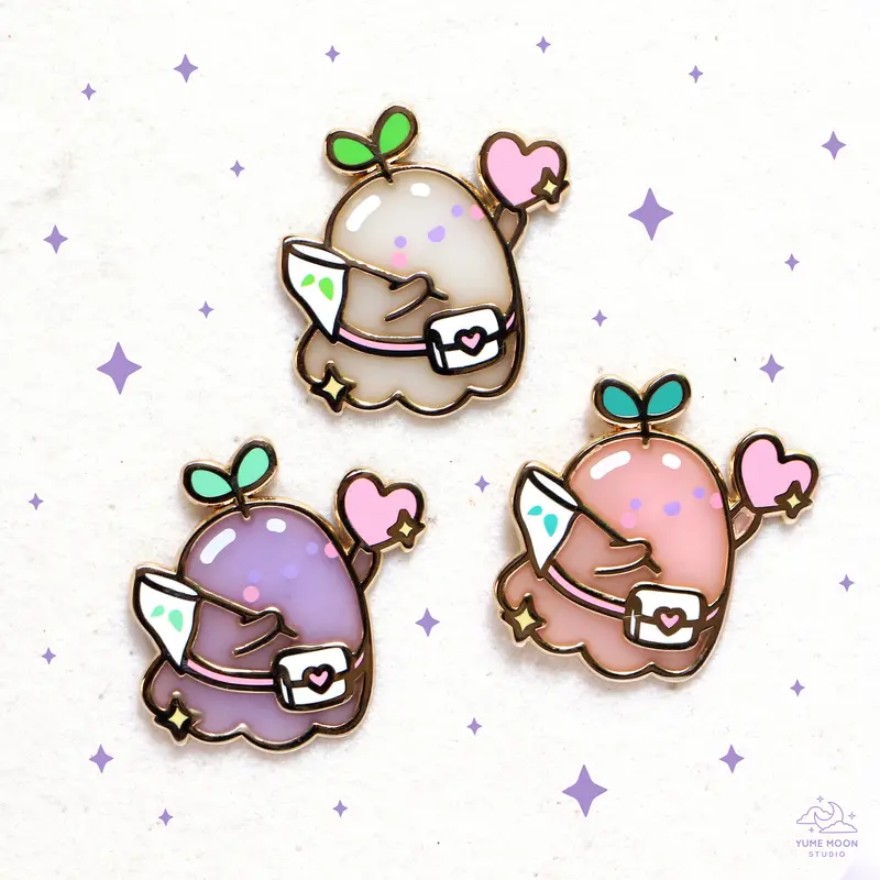Catching Love - Sprout Ghostie Enamel Pin