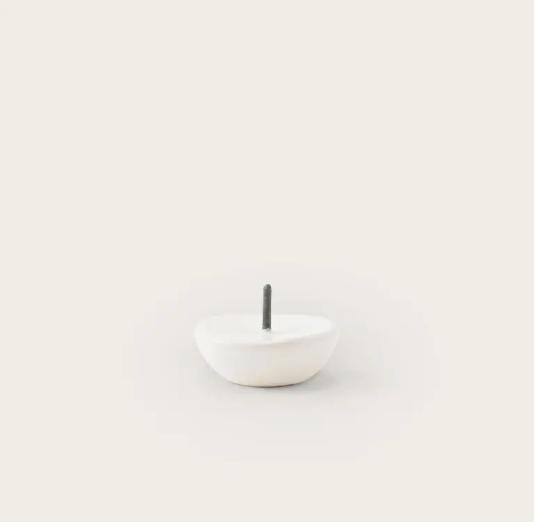 Ceramic Candle Holder EN Circle White