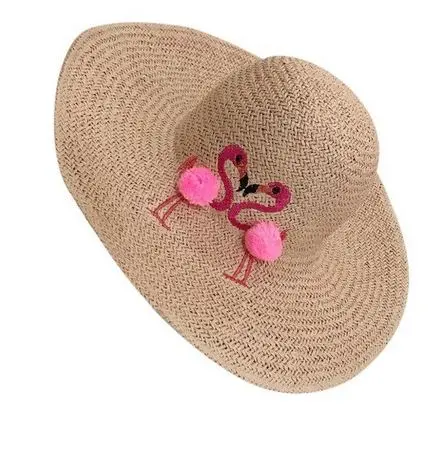 Chapeau de Paille Flamant Rose