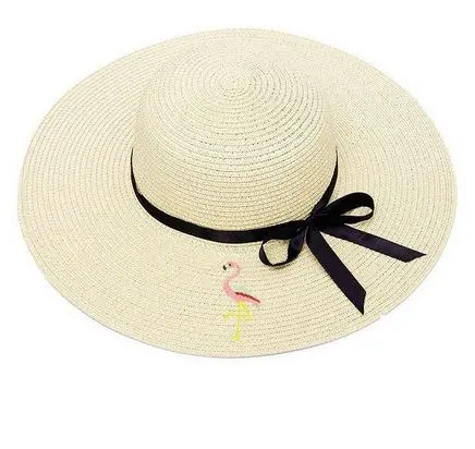 Chapeau Flamant Rose Femme Blanc
