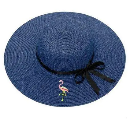 Chapeau Flamant Rose Femme Bleu
