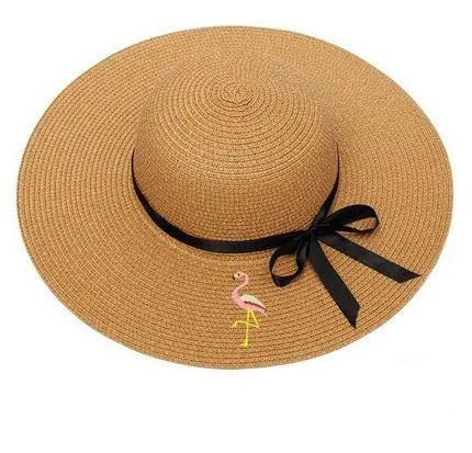 Chapeau Flamant Rose Femme Camel