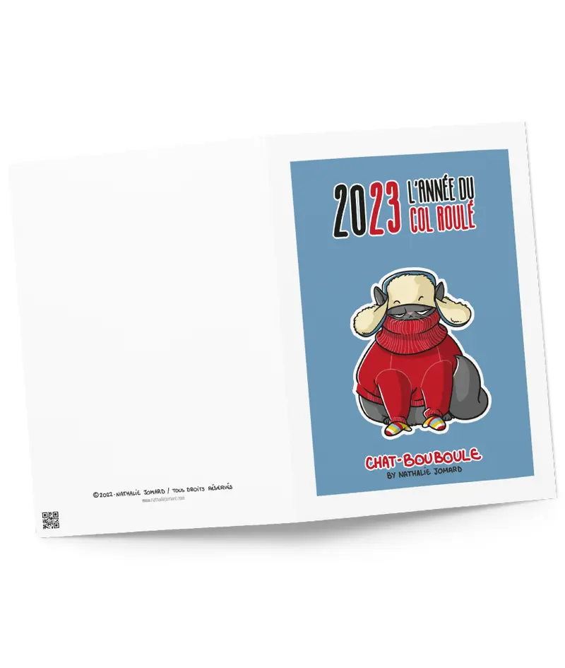 Chat-Bouboule 2023 by Nathalie Jomard - Carte de vœux