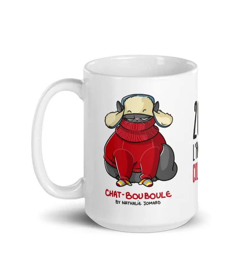 Chat-Bouboule 2023 by Nathalie Jomard - Mug Blanc Brillant