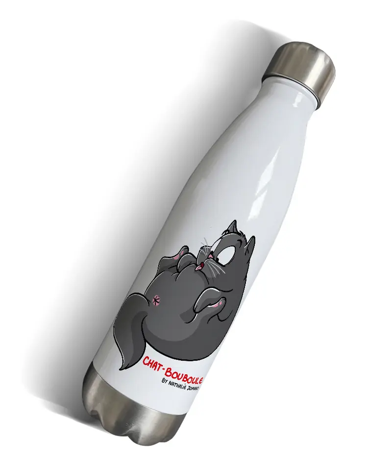 Chat-Bouboule by Nathalie Jomard - Bouteille en acier inoxydable