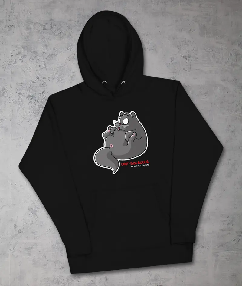 Chat-Bouboule by Nathalie Jomard - Sweat à capuche premium unisexe