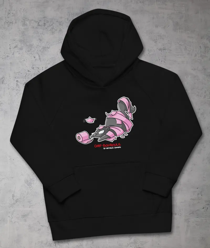 Chat-Bouboule Prédateur discount by Nathalie Jomard - Sweat à capuche écologique pour enfants