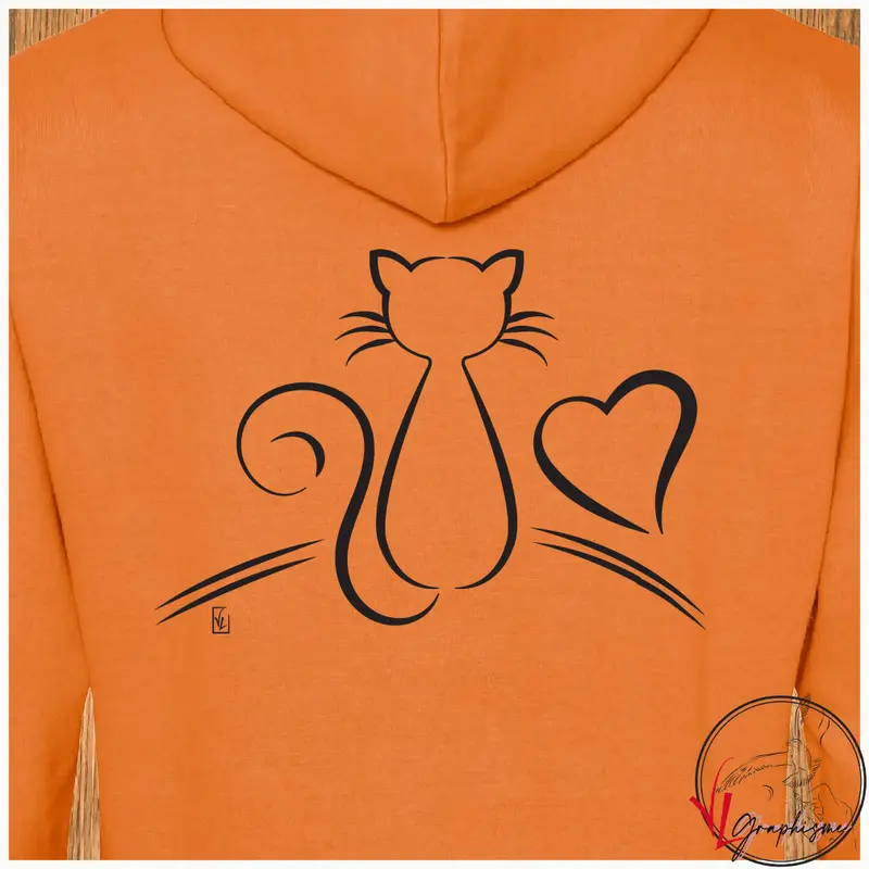 Chat & Coeur Sweat-Shirt