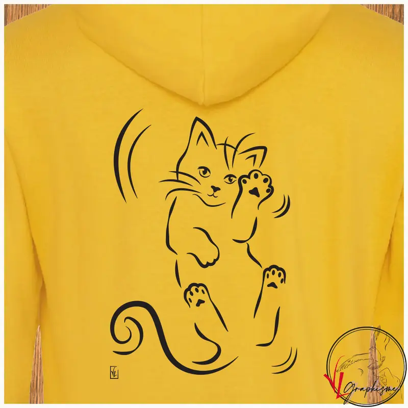 Chat sur le dos Sweat-Shirt