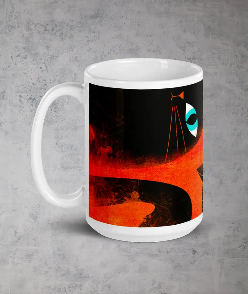 Chats by Nathalie Jomard - Mug Blanc Brillant