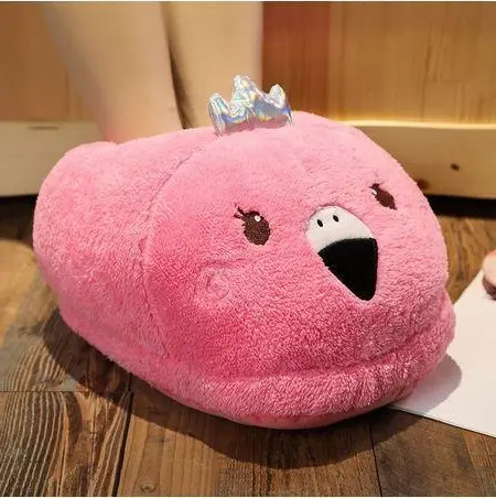 Chausson Peluche Flamant Rose
